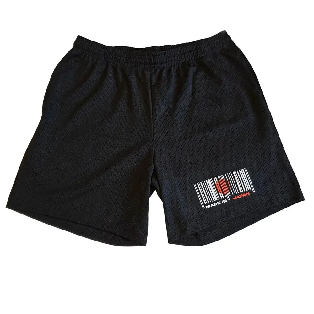 Made in Japan Barcode Mesh Gym Shorts Los Angeles Apparel Small